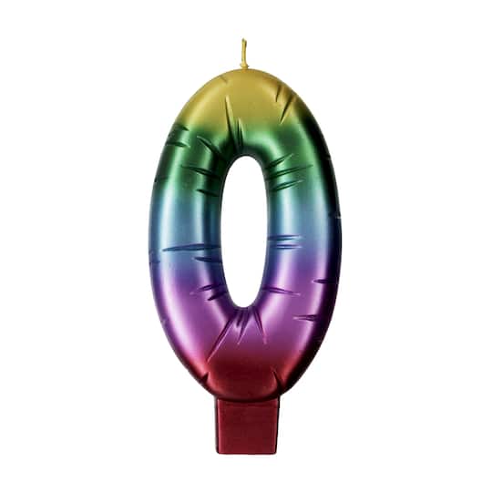 Rainbow Number Candle by Makery